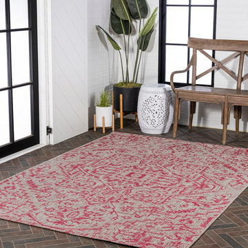 Estrella Bohemian Medallion Textured Weave Indoor/outdoor Area Rug